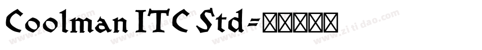 Coolman ITC Std字体转换